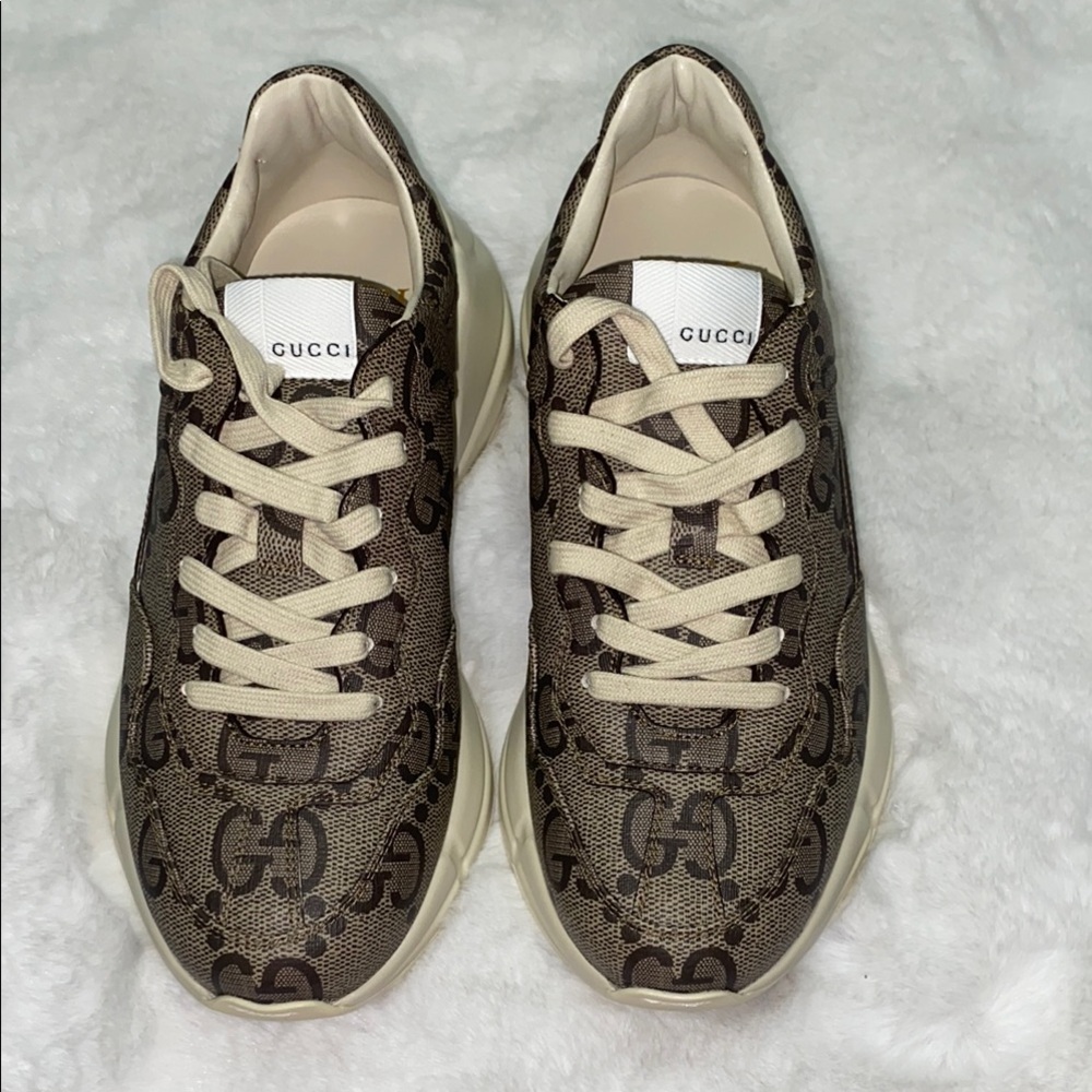 Gucci Brown and Cream Sneakers